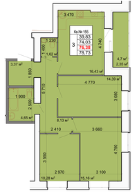 75,9 м², 3-комнатная квартира 7 364 240 ₽ - изображение 11