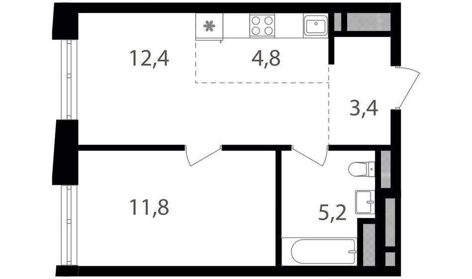 37,6 м², 2-комнатная квартира 13 645 040 ₽ - изображение 16