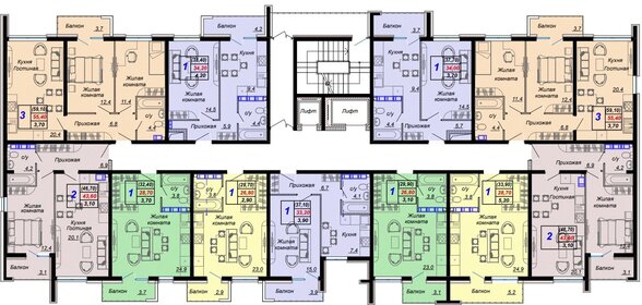 67 м², 2-комнатная квартира 13 250 000 ₽ - изображение 56