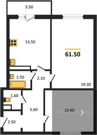 59,9 м², 2-комнатная квартира 5 954 060 ₽ - изображение 26