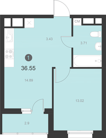 38,1 м², 1-комнатная квартира 7 400 000 ₽ - изображение 37