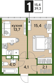 37,3 м², 1-комнатная квартира 7 411 510 ₽ - изображение 24