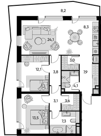 99 м², 4-комнатная квартира 45 000 000 ₽ - изображение 151