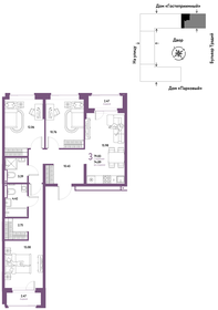 89,9 м², 3-комнатная квартира 9 190 000 ₽ - изображение 31
