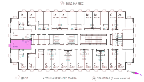 28,7 м², квартира-студия 11 829 623 ₽ - изображение 25