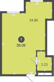 38,1 м², 1-комнатная квартира 5 641 129 ₽ - изображение 22