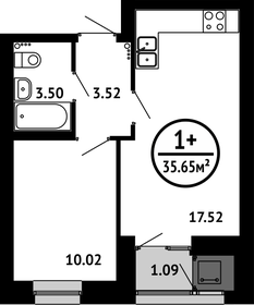 35,7 м², 1-комнатная квартира 5 169 250 ₽ - изображение 40