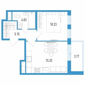 Квартира 36,6 м², 1-комнатная - изображение 1