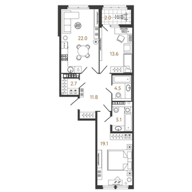 79,7 м², 3-комнатная квартира 22 900 000 ₽ - изображение 124