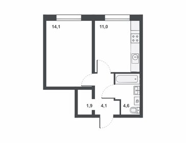 Квартира 35,7 м², 1-комнатная - изображение 2