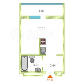 Квартира 26 м², студия - изображение 1