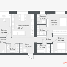 Квартира 95,9 м², 3-комнатная - изображение 4
