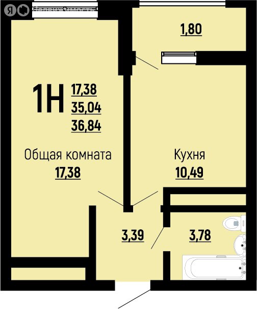 Варианты планировок ЖК «Славянка» - планировка 7