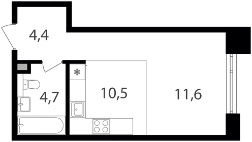 23,9 м², квартира-студия 13 290 790 ₽ - изображение 35