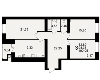90 м², 3-комнатная квартира 10 500 000 ₽ - изображение 37