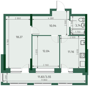 58,6 м², 2-комнатная квартира 11 499 000 ₽ - изображение 75