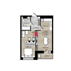 41,6 м², 2-комнатная квартира 4 230 342 ₽ - изображение 89