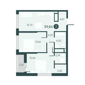 62,7 м², 3-комнатная квартира 5 500 000 ₽ - изображение 83