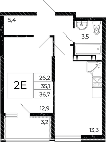 20,2 м², квартира-студия 4 096 730 ₽ - изображение 78