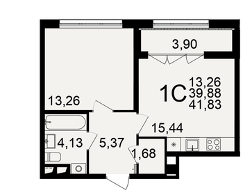 Квартира 41,8 м², 1-комнатная - изображение 1