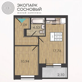 40,2 м², 1-комнатная квартира 5 402 204 ₽ - изображение 97