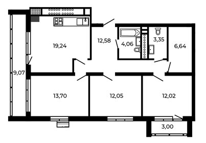 88,1 м², 3-комнатная квартира 13 237 756 ₽ - изображение 34