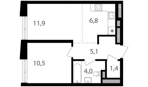 39,9 м², 2-комнатная квартира 13 765 500 ₽ - изображение 19