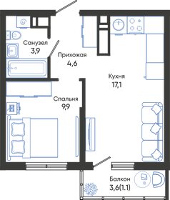 36,6 м², 1-комнатная квартира 7 347 450 ₽ - изображение 37