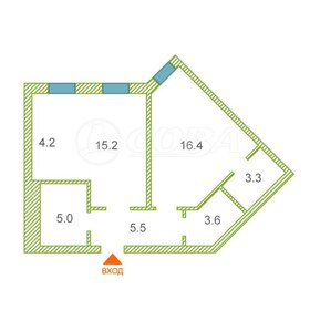 Квартира 53,3 м², 2-комнатная - изображение 1