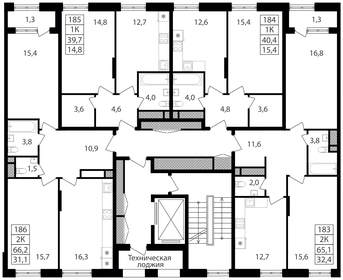 66,4 м², 2-комнатные апартаменты 15 457 920 ₽ - изображение 22