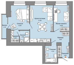 72 м², 3-комнатная квартира 10 302 940 ₽ - изображение 33