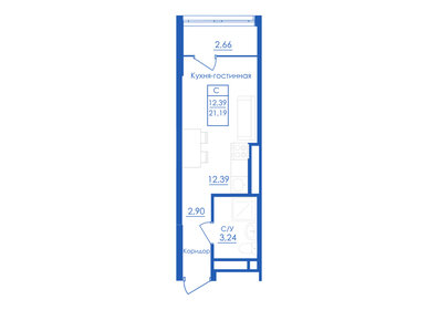 21,2 м², квартира-студия 2 541 087 ₽ - изображение 21