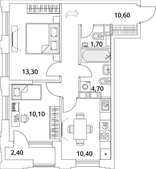 103,9 м², 3-комнатная квартира 31 001 810 ₽ - изображение 20
