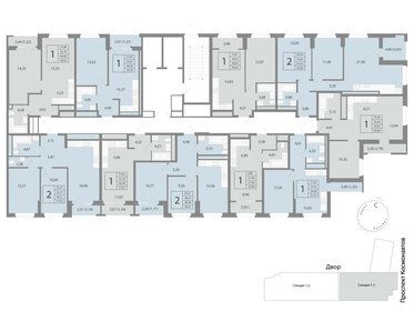 43,4 м², 2-комнатная квартира 6 670 570 ₽ - изображение 34
