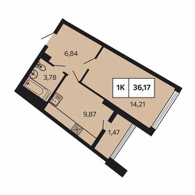 38,8 м², 1-комнатная квартира 12 719 840 ₽ - изображение 23