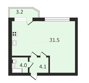 Квартира 42,8 м², студия - изображение 1
