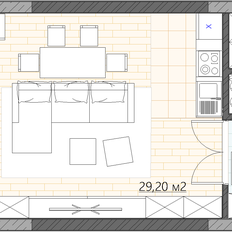 Квартира 42,4 м², студия - изображение 2