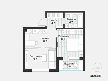 37,3 м², 1-комнатная квартира 5 320 000 ₽ - изображение 35