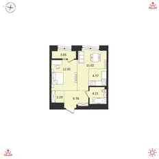 Квартира 41,7 м², 2-комнатная - изображение 3