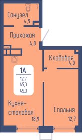 46 м², 1-комнатная квартира 4 500 000 ₽ - изображение 33