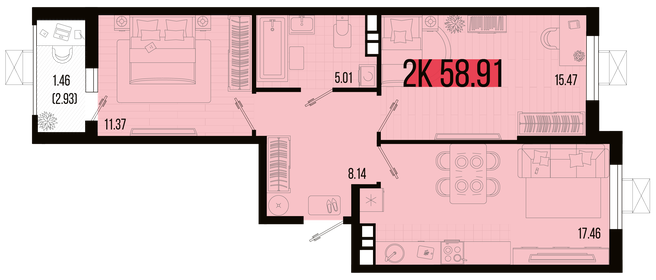 74,4 м², 3-комнатная квартира 9 555 528 ₽ - изображение 12