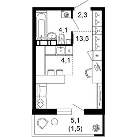 25,5 м², 1-комнатная квартира 11 133 300 ₽ - изображение 27