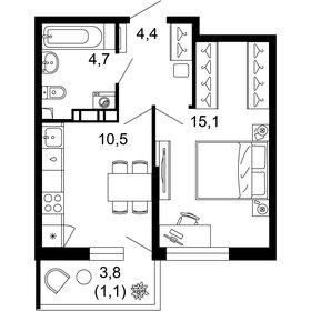 33,8 м², 1-комнатная квартира 16 102 320 ₽ - изображение 27