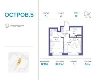 Квартира 36,7 м², 1-комнатная - изображение 1