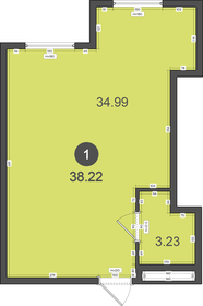 38,1 м², 1-комнатная квартира 7 400 000 ₽ - изображение 32