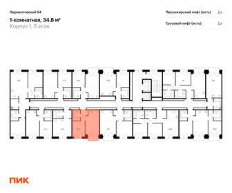 Квартира 34,8 м², 1-комнатная - изображение 2