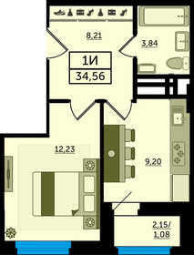 35,7 м², 1-комнатная квартира 2 678 000 ₽ - изображение 118