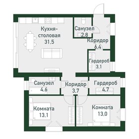84 м², 3-комнатная квартира 10 500 000 ₽ - изображение 76