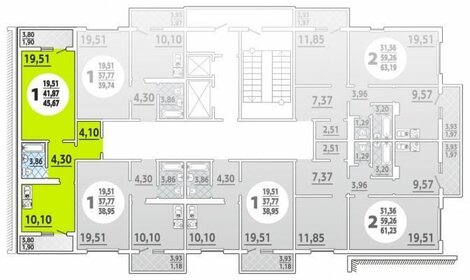 Квартира 42 м², 1-комнатная - изображение 1