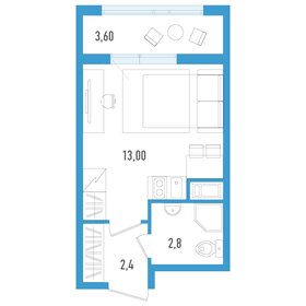 21,3 м², квартира-студия 4 200 000 ₽ - изображение 43